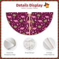 thumbnail image 3 of Bingfone Christmas Tree Skirt Mat Christmas Decoration Interior 30" -Festive Flamingos, 3 of 6