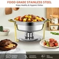 thumbnail image 3 of PRIJESSE 6QT Chafing Dish Buffet Set, Gold Stainless Steel Chafers and Buffet Warmers Sets with Lid for Catering Events Weddings Banquets 2 Pack, 3 of 8