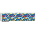 thumbnail image 3 of Rain Fabric by the Yard, Pattern with Colorful Florally Ornamented Umbrellas on Sky Background with Clouds, Decorative Upholstery Fabric for Sofas and Home Accents, Multicolor by Ambesonne, 3 of 5