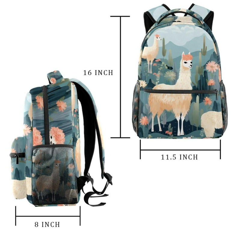 alpaca hiking backpack luoweisi Lightweight Backpack Alpaca School Bag Travel Laptop Daypack for Men Women Casual Rucksack, Adult Unisex, Size: Large