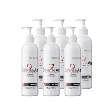 Nexderma Antibacterial Liquid Hand Sanitizer 99.99% Effective Against Many Germs, 80% Ethyl Alcohol - 16oz, 6 Pack
