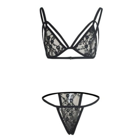 Women Cute Lingerie Set Christmas Lingerie for Women Lace Bra and Panty Plus Size Bustier Lingerie for Women Set Two Piece Ladies Negligee Lingerie Plus Size Cute Lingerie Underwear
