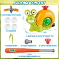 thumbnail image 4 of 2 in 1 Helicopter and Snail Water Sprinkler Baseball Toy Set for Kids with 2 Sprinkler Heads, Outdoor Spray Backyard Lawn Garden Summer Water Party Game, 4 of 12