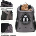 thumbnail image 3 of Large Pet Carrier Backpack Bubble Backpack Carrier for Fat Cats and Puppies AirlineAppd Grey, 3 of 5