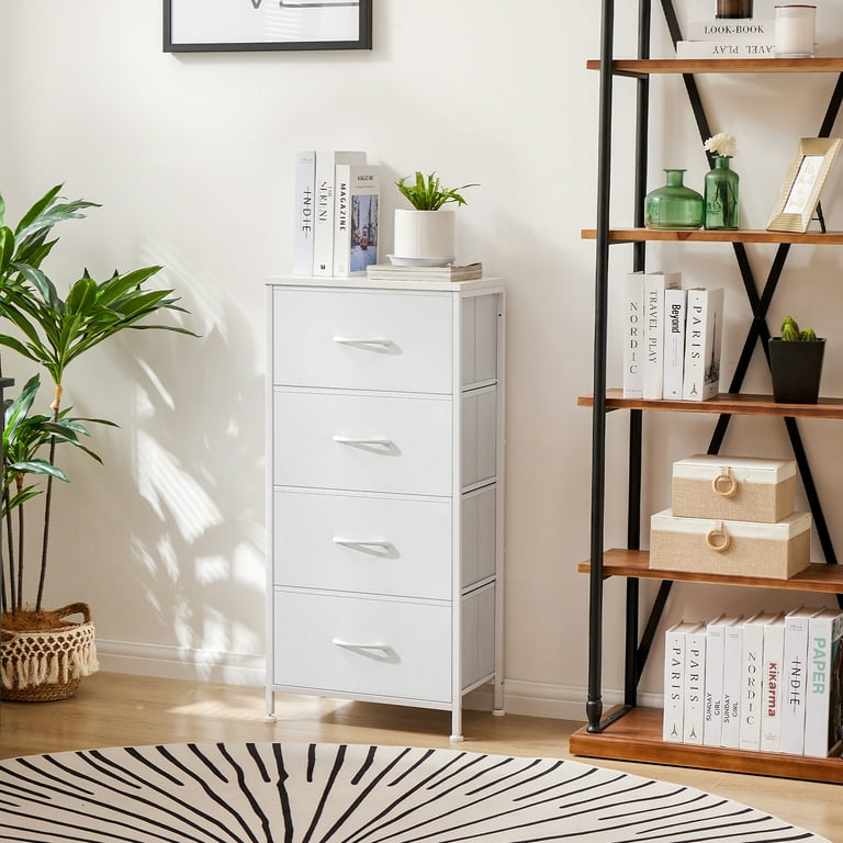 CONCETTA 4 Drawer Fabric Dresser, Wide Chest for Bedroom