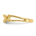 thumbnail image 4 of 14K Yellow Gold Ring Band Themed Polished Ichthus Fish, Size 9, 4 of 5