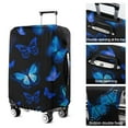 thumbnail image 5 of Black Blue Butterfly Pattern Luggage Cover Fashion Suitcase Cover Baggage Covers Fit 25-28 Inch Luggage (Go Travel), 5 of 5