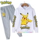 thumbnail image 1 of Conjunto de ropa deportiva de algodón con capucha para niño Y niña, sudadera con capucha de Pokémon Pikachu, pantalones, ropa para 2 peces 4 5 6 7 8 9 10 11 12 13 14 Y qym unisex, 1 of 2