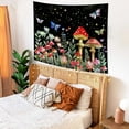 thumbnail image 3 of Dashan Red Mushroom Tapestry Wall Hanging,Green Plant Flower Tapestries for Bedroom Living Room Dorm Decor,60"Wx50"L, 3 of 6