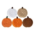 thumbnail image 6 of Fall and Halloween Decor, 1Pc 4 Inch Diameter Hand Crocheted Halloween Pumpkin Coaster, Woven Yarn Pumpkin Fall Table Decor, Anti-Scald Halloween Mat for Mugs, Cups and Drinkware,, 6 of 6