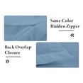 thumbnail image 6 of ROYALE LINENS Lake Blue Duvet Cover Twin Size - 2 Piece Bedding Comforter Covers - Zipper Closure - 1 Twin Duvet Cover 68x90 inches and 1 Pillow Sham - No Comforter Included, 6 of 9