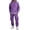 127#Purple, variant on Mens Pullover Hoodie 2 Piece Outfit Cargo Jogger Sweatpants Matching Fleece Sweatsuit Tracksuit With Functional Pockets For Travel Training Use