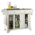 thumbnail image 3 of Kingfisher Lane Traditional Wood Kitchen Island in White/Natural, 3 of 8