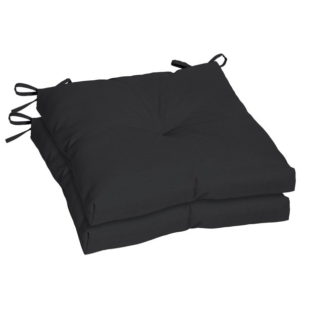 Better Homes & Gardens 18" x 19" Black Outdoor Seat Cushion, 1 Piece