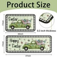 thumbnail image 2 of Protikol Happy Easter Truck Kitchen Rugs Set 2 Pieces Non Slip Kitchen Floor Rug and Mat Waterproof Kitchen Runner Rug Standing Area Mat for Holiday Bedroom Decor 17"x47"+17"x30", 2 of 6