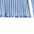 thumbnail image 4 of JDQJBZ Summer Womens Tops,Tops For Women Trendy Ruffle Slim Off Shoulder Crop Knit Long Sleeve Top For Spring Summer, 4 of 5
