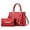 Red, variant on Stylago 2pcs Handbags and Purses Leather Tote Shoulder Bags Women Crossbody Bag Trendy Evening Party Satchel and Wallet Set Pink