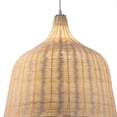 thumbnail image 5 of Lámpara colgante de mimbre tejida a mano con bambú y bambú para interiores, estilo retro, redonda, de madera y ratán., 5 of 5