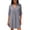 Gray, variant on Mini Dress for Women Plus Size Solid Color Short Sleeve V-Neck Comfortable Casual Loose Beach Vacation Outdoor Sundresses For Women