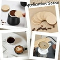 thumbnail image 5 of 4 Bag 100Pcs Paper Coffee Filters Round Beige 64x0.1mm, 5 of 5