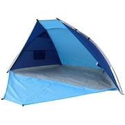 Timber Ridge Beach Tent Sun Shelter Canopy Cabana for 2-3 Person Easy Setup Outdoor with Carry Bag For Beach Travel Family Vacation Weekend (Blue, Medium)