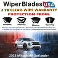thumbnail image 2 of 2023 Mitsubishi Outlander Beam Wiper Blades Wipers w/2yr Warranty (Set of 3) w/Rear Wiper, 2 of 5
