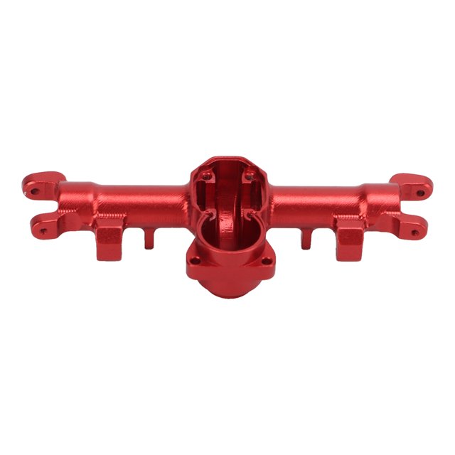 Cubierta de la carcasa del eje delantero de aluminio RC para piezas de actualización de coche Axial SCX24 AXI90081 1/24 RCRojo