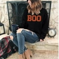 thumbnail image 5 of ALLTB Halloween Sweatshirt Women Embroidered Sweater Cute Spooky Sweatshirt Fall Winter Crewneck Long Sleeve Drop Shoulder Pullover, 5 of 7