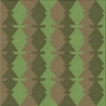 thumbnail image 1 of Ahgly Company Machine Washable Indoor Square Transitional Red Brown Area Rugs, 4' Square, 1 of 7