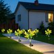 thumbnail image 5 of Lámpara solar para exteriores con 5 tulipanes, resistente al agua, con estaca, decorativa de plástico, para jardín y patio., 5 of 6