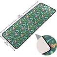 thumbnail image 2 of SKYSONIC 2X6 Feet Dinosaurs Cactus Tropical Runner Rug with Rubber Backing, Green Summer Watercolor Non Slip Entryway Rug Runner Washable Soft Area Rug Carpet for Hallway Bedroom Kitchen Decor, 2 of 6
