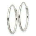 thumbnail image 2 of FB Jewels Sterling Silver 1.3mm Hoop Earrings, 2 of 3