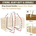 thumbnail image 4 of Primo Bags Heavy Duty Moving Packing and Storage Bags Storage Totes - Reusable Alternative to Moving Boxes with Strong Handles & Zippers Fold Flat Winter Wheat 27 X 14 x 14 inches 2 Pack, 4 of 9