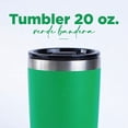 thumbnail image 4 of Vasos de Acero Inoxidable - Termo Tumbler | Vaso Térmico de 20oz - 600ml | Mantiene la Temperatura Entre 8 y 24 Horas - Bebidas Frías y Calientes | Tapa Antiderrame - Ideal verde claro 20oz - 600ml NORDAY 20TBLACK, 4 of 5