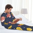 thumbnail image 6 of Sikiie Cute Puffer Fish Mens Pajama Set, Soft Warm Long Sleeve Sleepwear, Cozy Button-Down Pjs for Men-Medium, 6 of 7