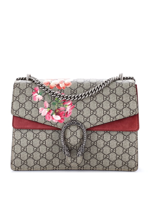 Pre-Owned Dionysus Bag Blooms Print GG Coated Canvas Medium By Rebag