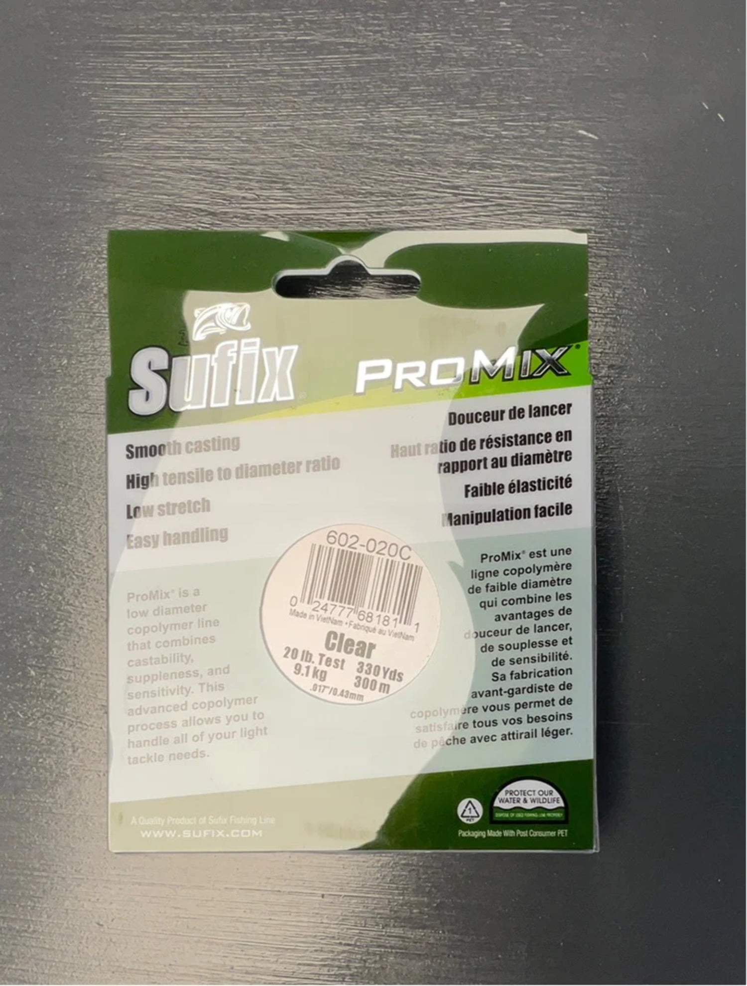 Sufix ProMix Monofilament Fishing Line 20 lb Clear