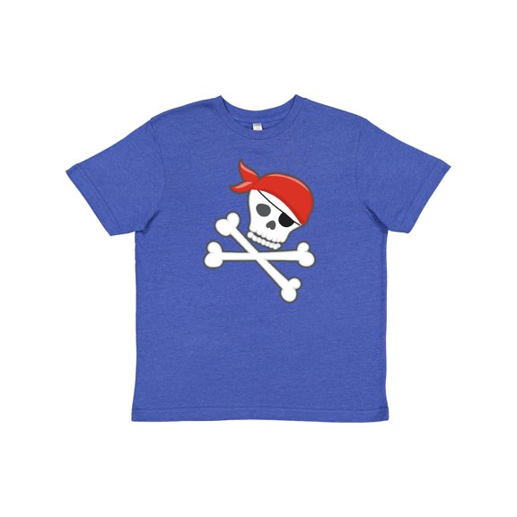 Inktastic Pirate Skull and Crossbones Youth T-Shirt