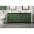 thumbnail image 2 of Legion Furniture 80" MDF/Veneer Wood Double Single Sink Vanity Cabinet in Green, 2 of 10