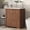 24"Walnut, variant on 24" Fluted Bathroom Vanity with Sink, Farmhouse Freestanding Bathroom Sink Cabinet with 2 Drawers & 1 Flip-Down Drawer, Easy Assembly & Cleaning, White