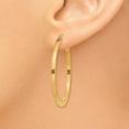 thumbnail image 3 of FB Jewels 14K Yellow Gold 2mm Square Tube Hoop Earrings, 3 of 4
