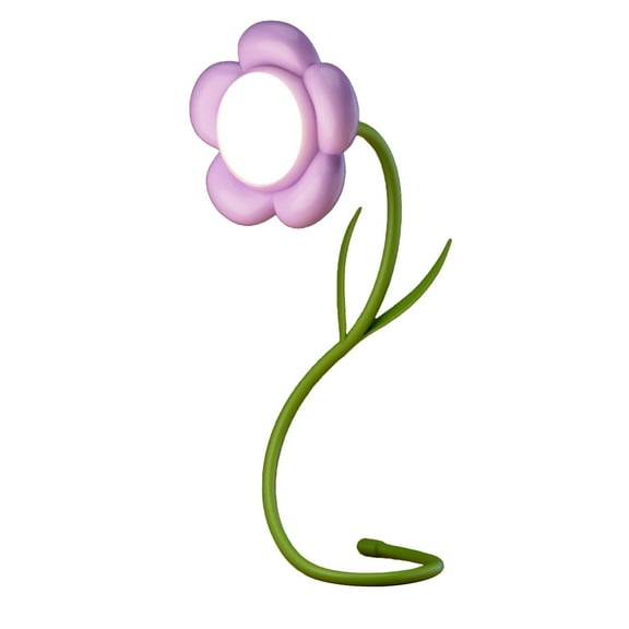 Anckoeil Decorative Lights Unique Wireless Flower Desk Lamp Flexible Gooseneck Rechargeable LED Lamp With USB Charging Port 3 Color Modes And Stepless Dimming For Office Desk Decor