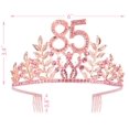 thumbnail image 2 of 85th Birthday Gifts for Women, 85th Birthday Tiara and Sash, 85 Fabulous Sash and Crystal Tiara, 85th Birthday Decorations for Women, 85th Birthday Party Supplies, Happy 85th Birthday, 2 of 6