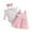 Pink, variant on BLVB Newborn Baby Girl Valentine's Day Outfits Ruffle Long Sleeve Heart Print Ribbed Romper Corduroy Suspender Skirt Overall Dress with Headband Fall Clothes