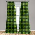 thumbnail image 5 of Ambesonne Irish Curtains, Patchwork Celtic Clovers, Pair of 28"x63", Multicolor, 5 of 5