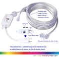 thumbnail image 5 of LED Rope Lights, 16.4ft Flat Flexible RGB Strip Light, Color Changing, Waterproof for Indoor Outdoor Use, Connectable Decorative Lighting, 8 Colors and Multiple Modes, 5 of 5