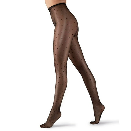

LECHERY Women s Shiny Dot Tights (1 Pair) - Natural Small/Medium