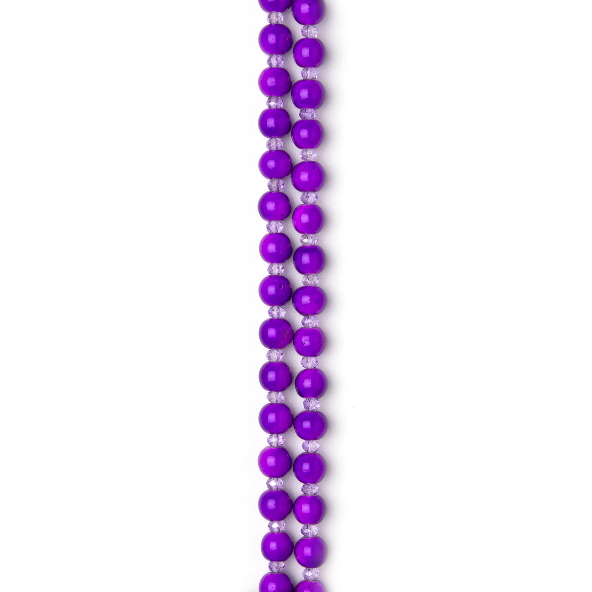 Cousin DIY 15.5 inch Glass Miracle Beads Strand, Purple, 78 Pieces