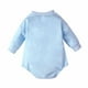 thumbnail image 4 of Body De Bebé Canastilla Onesies Para Niños Pequeños Otoño Primavera Niñas Niños Lindo Mameluco Manga Larga Botón Sudadera Mono Azul Odeerbi LM103-6238, 4 of 8