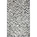 thumbnail image 3 of Bashian H112-GY-5X8-H18 Santa Fe Collection Chevron Contemporary Leather Hand Stitched Area Rug, Grey - 5 x 8 ft., 3 of 4